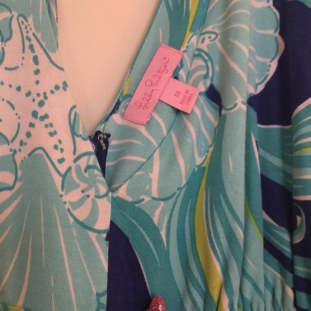 Lilly Pulitzer Blue Do the Wave Petra Maxi Dress - Picture 3 of 5